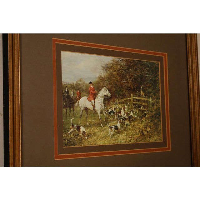 Set of Four Vintage Fox Hunt Scene Framed Prints For Sale - Image 18 of 18