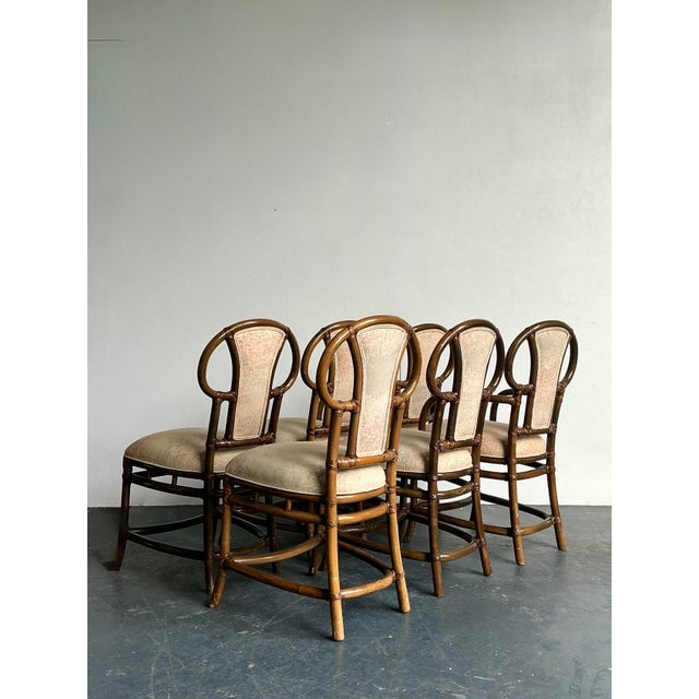 Mid-Century Modern Vintage Boho Henry Olko for Willow and Reed Bent Rattan Dining Chairs - Set of 6 For Sale - Image 3 of 12