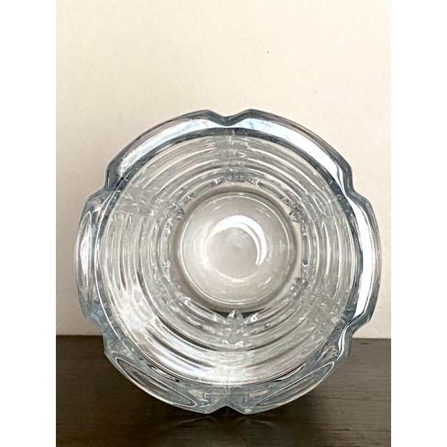 1970s Vintage Modernist Crystal Vase For Sale - Image 5 of 7