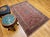 Red Early 20th Century Persian Kashan Rug, Hand-Knotted Wool & Cotton, Floral Design, Red & Navy, 5x7 For Sale - Image 8 of 16