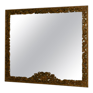 1900s Italian Monumental Carved Giltwood Mirror