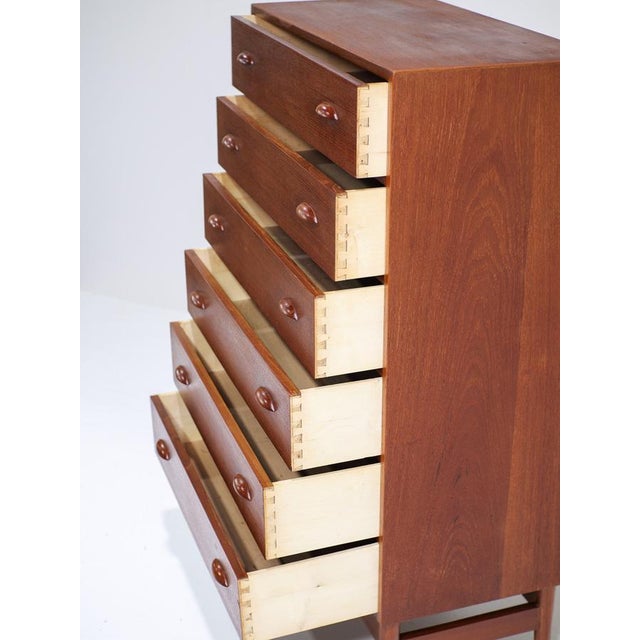 1960s Tall Vintage Danish Teak Chest of Drawers, 1960s For Sale - Image 5 of 12