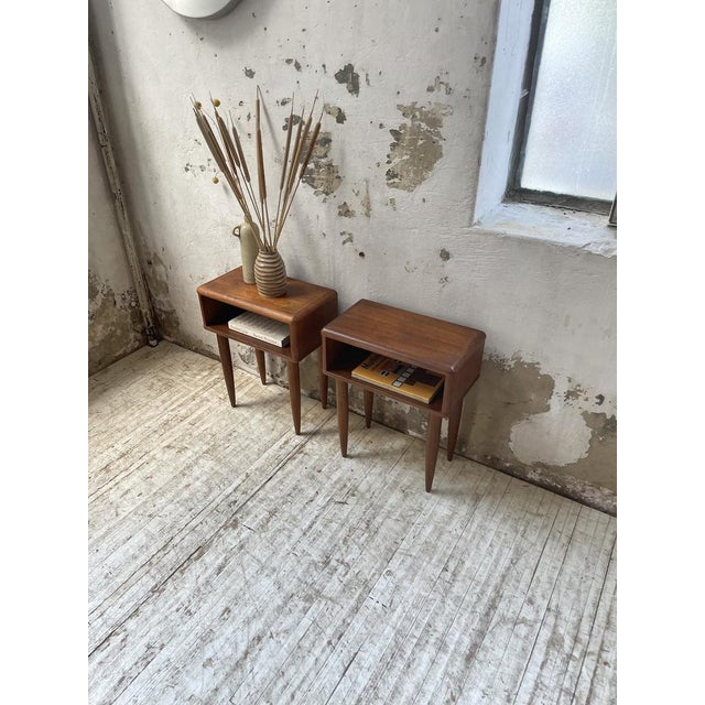 Scandinavian Teak Bedside Tables, 1960s, Set of 2 For Sale - Image 14 of 18