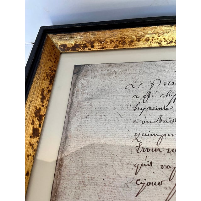 Antique 1700s Framed French Chateau Property Transaction Documents - A Pair For Sale In Dallas - Image 6 of 18