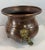Vintage Hammered Copper Planter With Lion Masks For Sale - Image 4 of 8