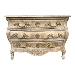 French 19th Century Louis XV Painted Chest of Drawers or Commode For Sale