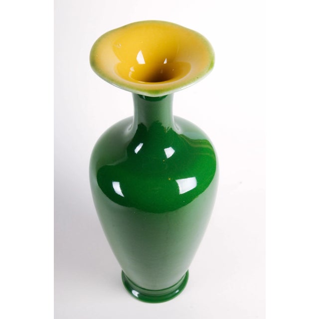 1920s Rockwood Vase With Green High Glaze, American Art Pottery For Sale - Image 5 of 8