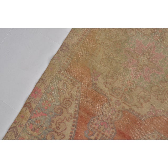 Vintage Handknotted Oushak Rug For Sale - Image 10 of 10