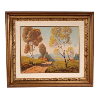 Painting by Horace Huey (1895-1963) Titled "Over the Hill" For Sale