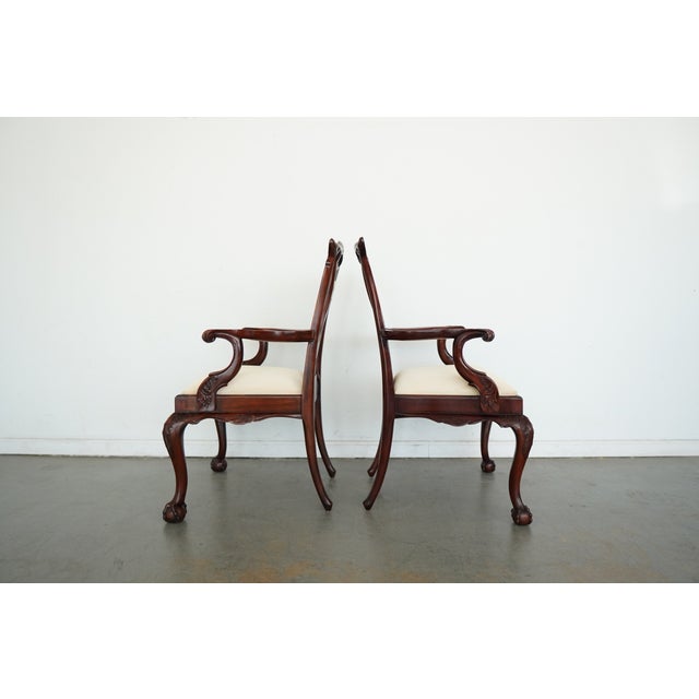 Vintage Maitland Smith Chippendale Armchairs (Set of 4) For Sale In Austin - Image 6 of 16