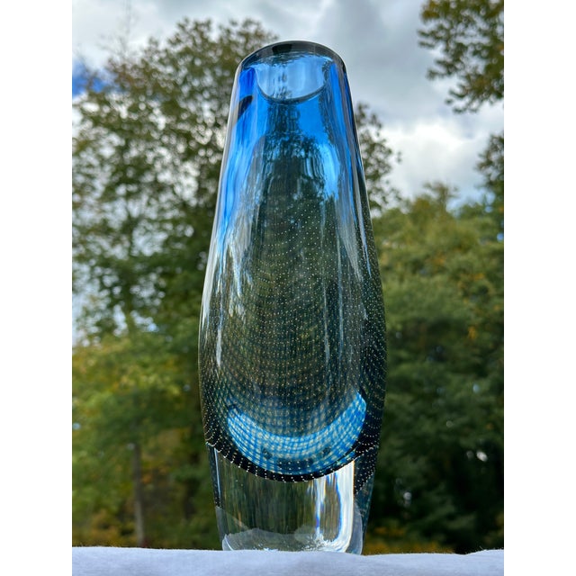 Glass Orrefors Kraka No. 322 Vase by Sven Palmqvist, 1950s Swedish Art Glass For Sale - Image 7 of 12