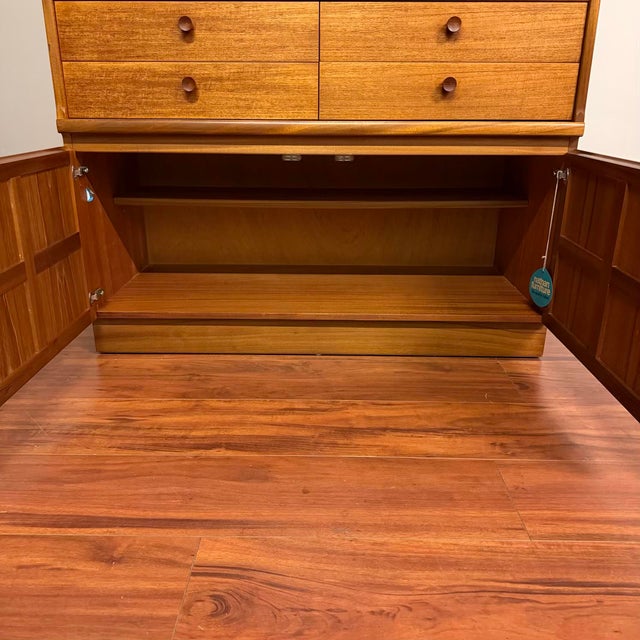 Nathan Furniture Tall Teak Bookcase Cabinet For Sale In Seattle - Image 6 of 11