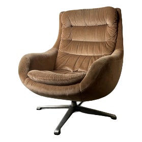 Mid-Century Corduroy Swivel Lounge Chair from Rodney Kinsman, 1960s For Sale