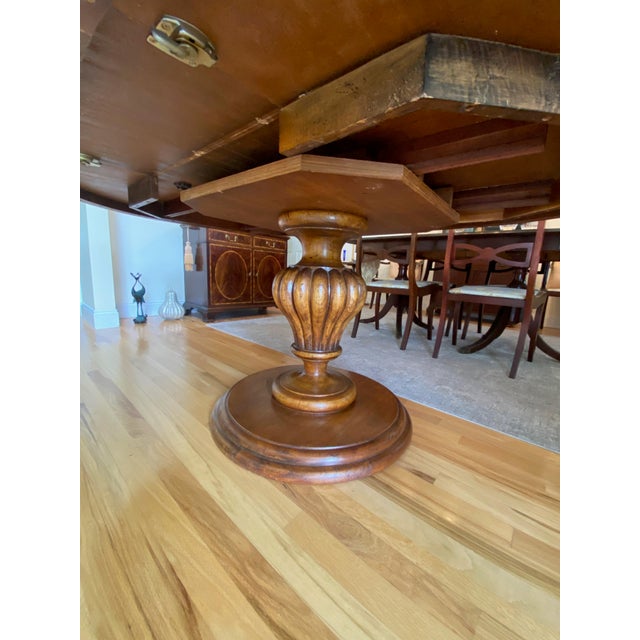 Renaissance Hand Carved Solid Wood, Round Expandable Dining Table For Sale - Image 3 of 7