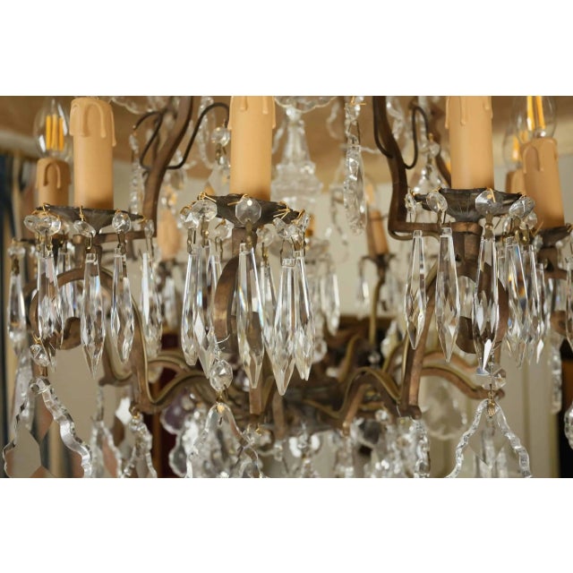 2000 - 2009 19th Century Louis XVI Crystal Chandelier For Sale - Image 5 of 8