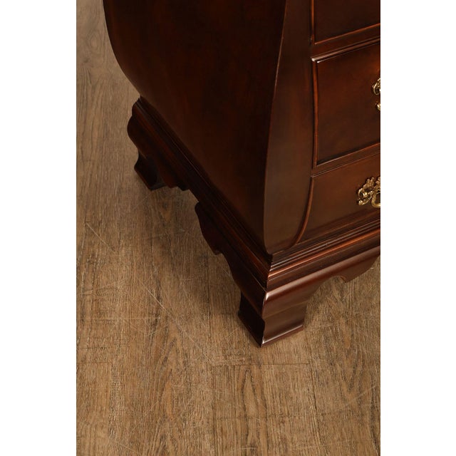 Henredon Chinese Chippendale Style Pair of Mahogany Bombe Chests For Sale - Image 13 of 18