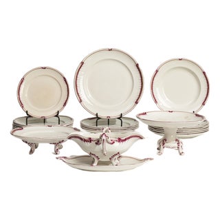 1900 - 1909 France White Porcelain Dinnerware Set For Sale