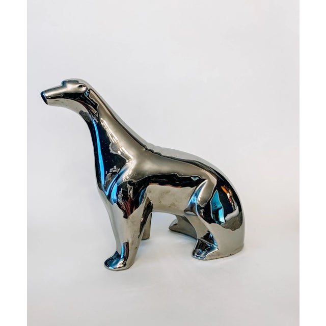 1970s Jaru Chrome Polar Bear Statue For Sale - Image 9 of 9