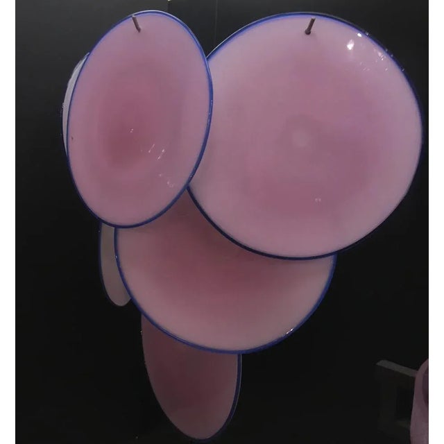 Blue Single Disc Wall Lamp, 1970s For Sale - Image 8 of 8