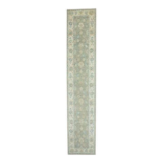 Turkish Oushak Runner Rug 2'10" x 14'1" #17919 For Sale
