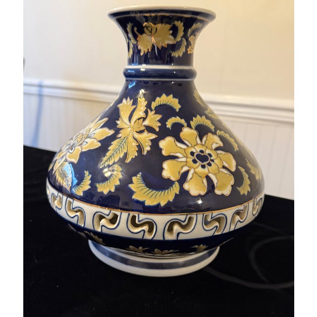 Asian Hand-Painted Vase For Sale - Image 9 of 15