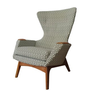 Black & White Adrian Pearsall Wing Back Chair