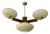 Art Deco Pendant Light in Wood & Glass, 1930s For Sale