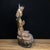 Bronze Vintage Tibetan Solid Bronze Manjushri Bodhisattva Sculpture, Seated Lotus Throne Buddha Statue, Chinoiserie Buddhist Altar Decor For Sale - Image 8 of 9
