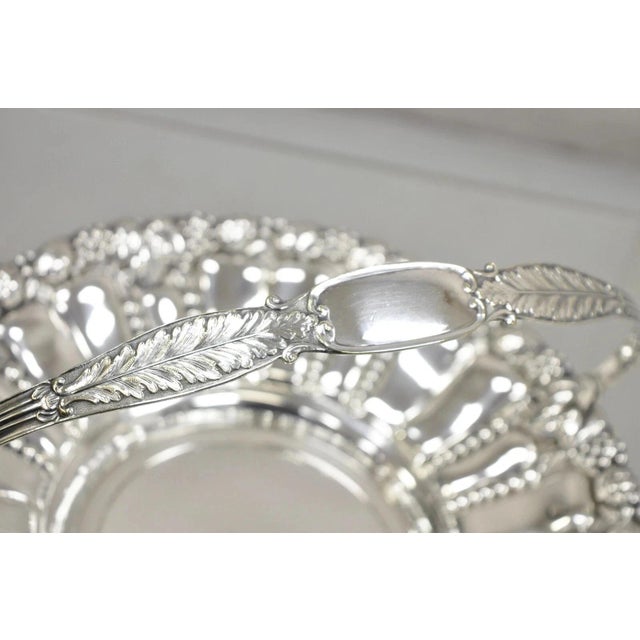 William Adams and Company Early 20th Century William Adams Wa Spain Victorian Silver Plated Repousse Fruit Bowl Basket For Sale - Image 4 of 11