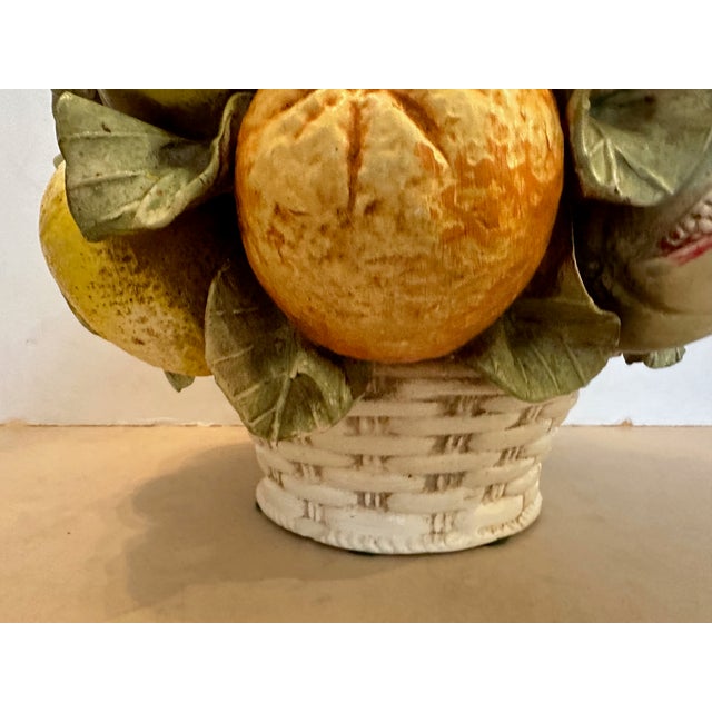 Large Italian Ceramic Fruit Compote Centerpiece For Sale In Philadelphia - Image 6 of 10