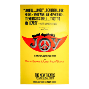 1966 American Theatre (Broadway) Window Card, Joy - A Musical Come-Together