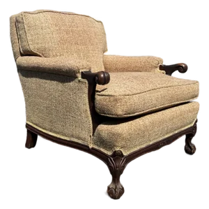Antique Ball & Claw Upholstered Club Chair