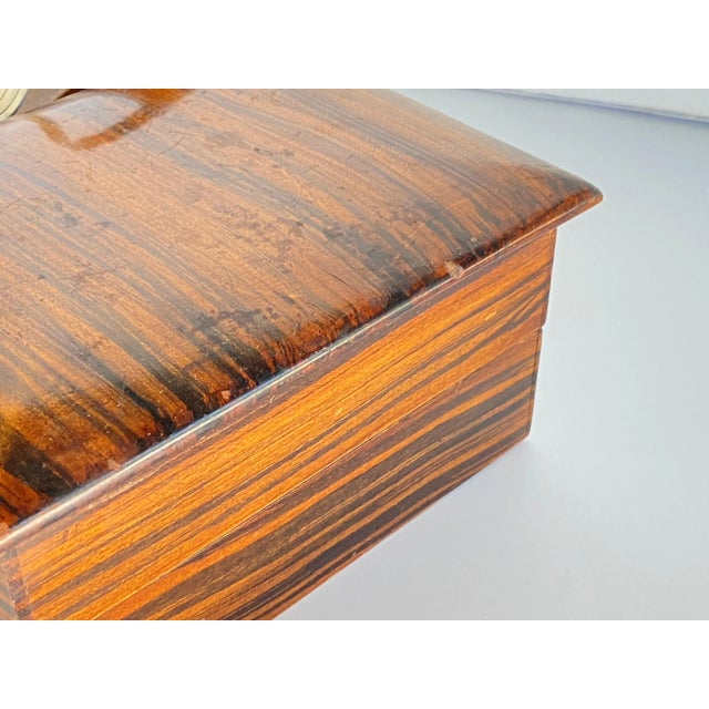 Macassar Brown Ebony and Satin Wood Game Box, France, 1940s For Sale - Image 3 of 12