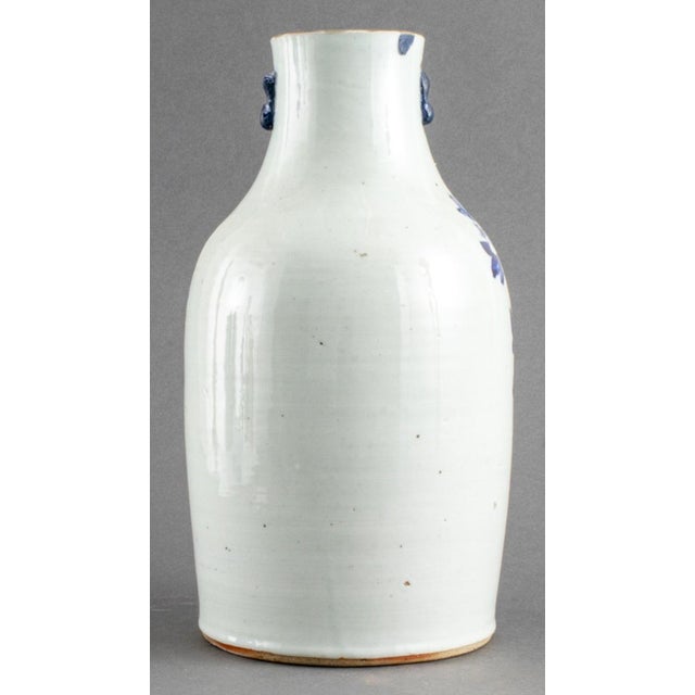 Chinese Export Blue & White Porcelain Vase For Sale - Image 4 of 5