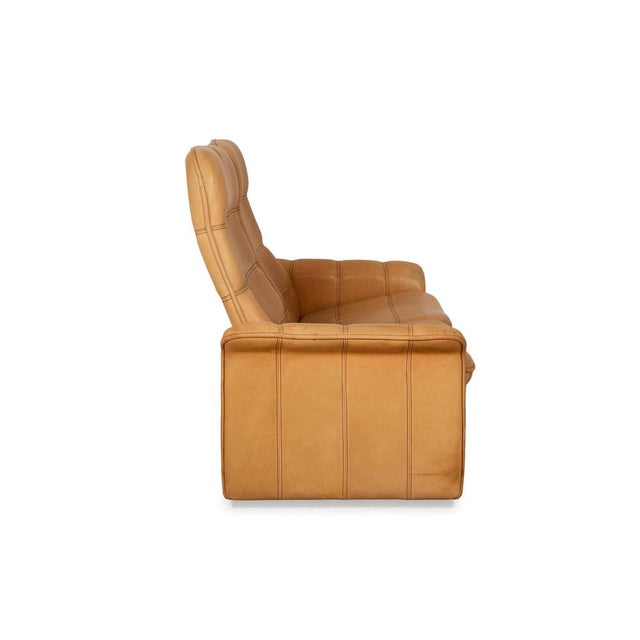 DS 50 Leather Two-Seater Beige Sofa from de Sede For Sale - Image 9 of 12
