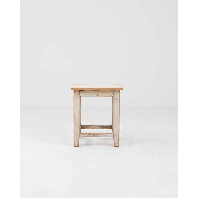 Early 20th Century Central European Wood Patinated Stool For Sale - Image 9 of 18