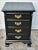 Wood Vintage Kling Four Drawer Tarditional Style Black Nightstand For Sale - Image 7 of 13