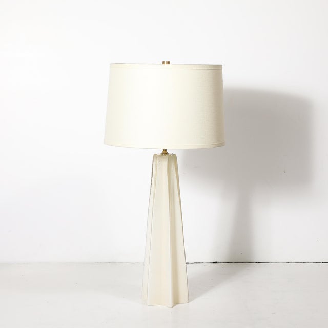 This elegant pair of table lamps were hand blown in Murano, Italy- the island off the coast of Venice renowned for...