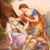 Porcelain Bottle with Paintings of Mythological Scenes For Sale - Image 4 of 13
