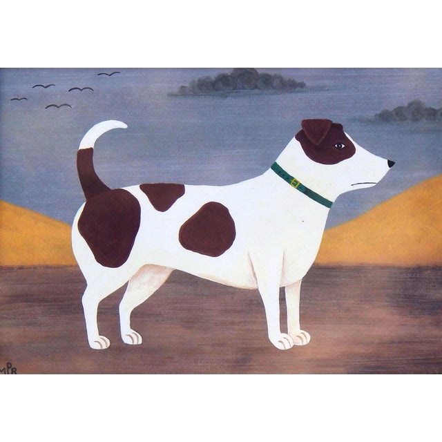 This fine art print by british artist matt rix captures the charm and spirit of a jack russell terrier rendered in a...