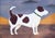 This fine art print by british artist matt rix captures the charm and spirit of a jack russell terrier rendered in a...
