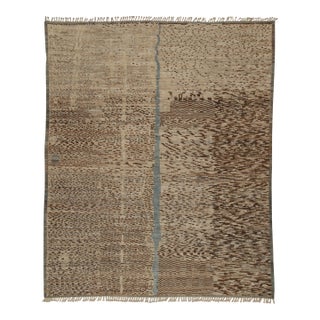 Rug & Kilim’s Modern Rug with Beige-brown Geometric Patterns - 13x18 For Sale