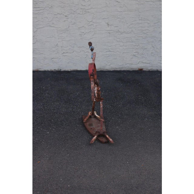 Industrial Metal Road Runner Sculpture Garden Statue For Sale - Image 15 of 18