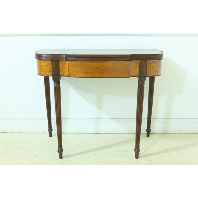 Period Antique Sheraton Mahogany & Birdseye Maple Games Table For Sale - Image 13 of 13