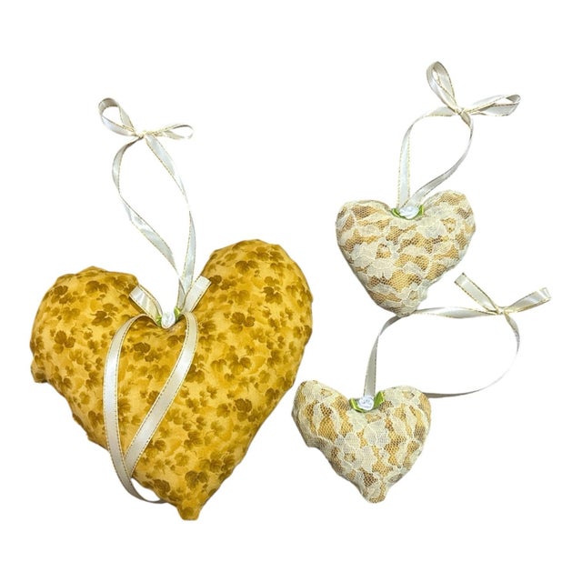 2020s Handmade Fall Hanging Hearts Pack of 3 New For Sale - Image 5 of 12