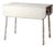 Antique White Painted Drop Leaf Farmhouse Table For Sale
