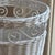 Shabby Chic Mid-20th Century Wicker Wastepaper Basket W/ Decorative Metal Frieze For Sale - Image 3 of 11
