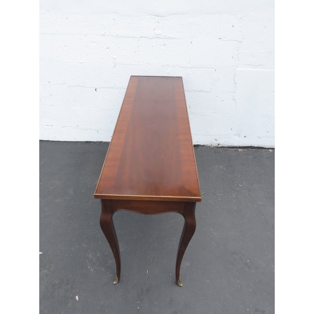 French Long Narrow Console Entry Library Table 6579 For Sale - Image 16 of 16