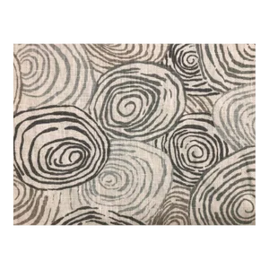 Kravet Spiro Mineral Jeffrey Alan Marks Waterside Linen Aqua Blue Gray Taupe Charcoal Abstract Swirl Pattern Fabric