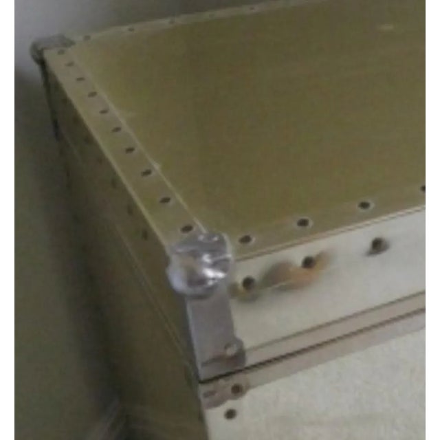 Vintage Nautical Brass Trunk Studded Brass Hope Chest For Sale In Chicago - Image 6 of 8